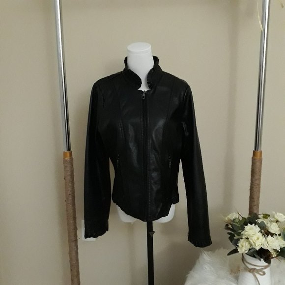 WOMEN'S BLACK JACKET/ SIZE L / LANE CRAWFORD BRAND - Picture 1 of 13